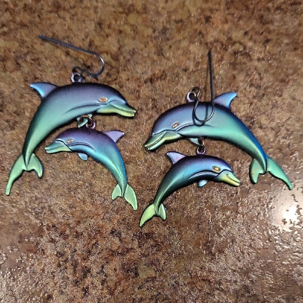Colorful Dolphin Earrings